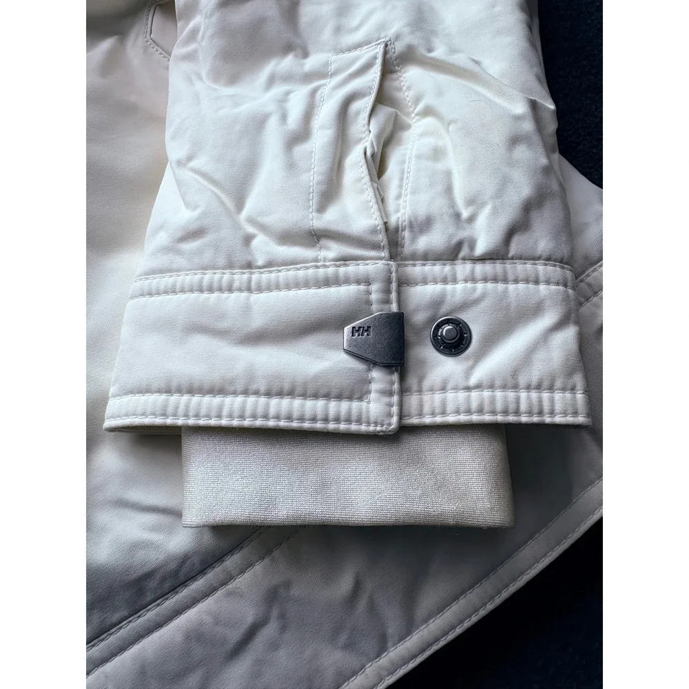 Helly Hansen Helly Tech Waterproof Ski Jacket Womens Large White Hooded Coat